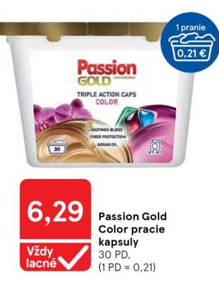Passion Gold Color pracie kapsuly
