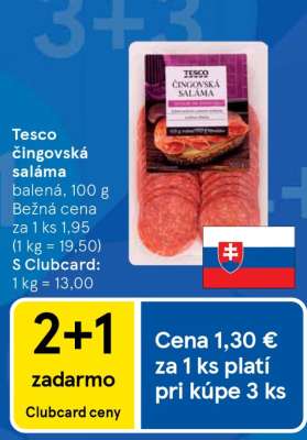 Tesco čingovská saláma