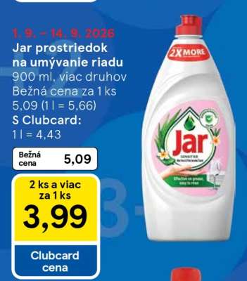 JAR Prostriedok na umývanie riadu