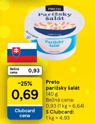 PRETO PARÍŽSKY ŠALÁT