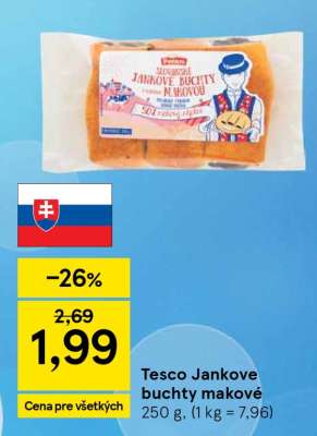 Tesco Jankove buchty makové