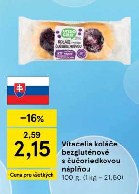 Vitacelia koláče bezgluténové s čučoriedkovou náplňou