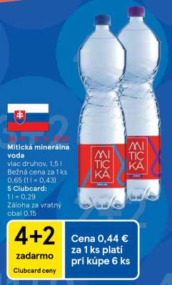 MITICKÁ Minerálna voda