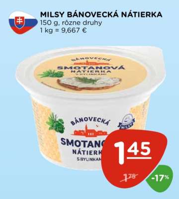MILSY BÁNOVECKÁ NÁTIERKA