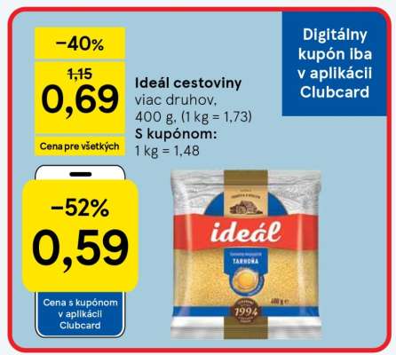 Ideál cestoviny