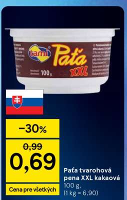 Paťa tvarohová pena XXL kakaová
