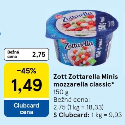 Zott Zottarella minis mozzarella classic