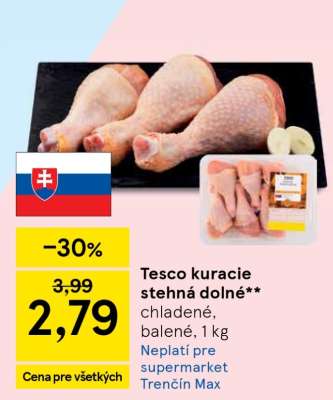 Tesco kuracie stehná dolné
