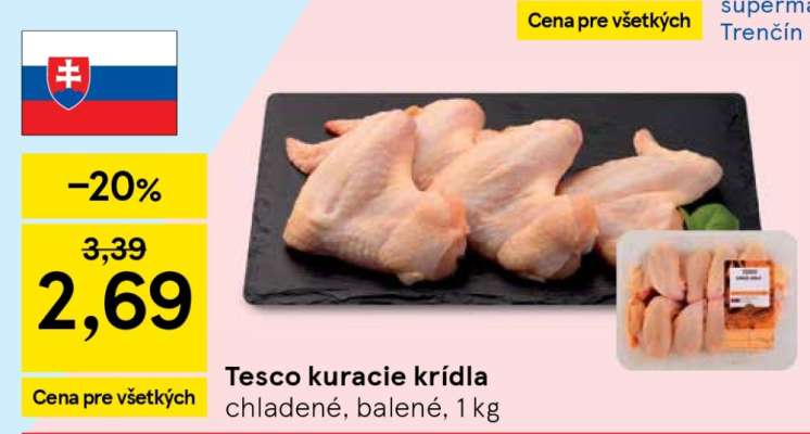 Tesco kuracie krídla