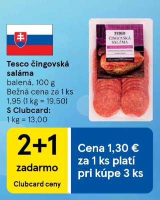 Tesco čingovská saláma