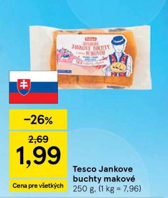 Tesco Jankove buchty makové