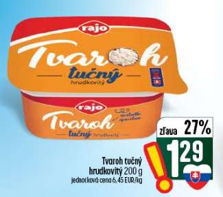 Tvaroh tučný hrudkovitý 200 g