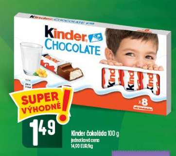 Kinder čokoláda 100 g