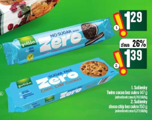 Sušenky choco chip bez cukru 150 g