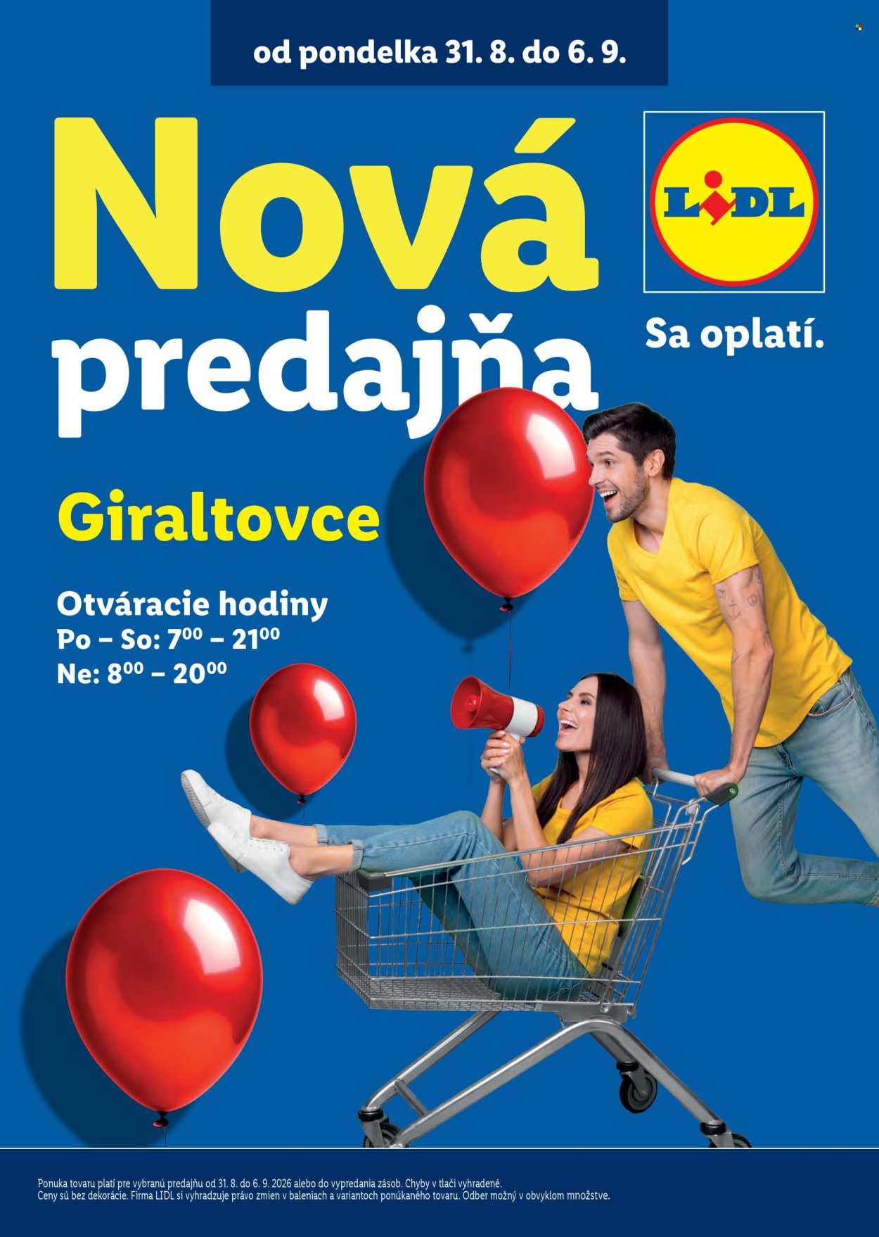 Leták Lidl - 31.8.2026 - 6.9.2026. Strana 1