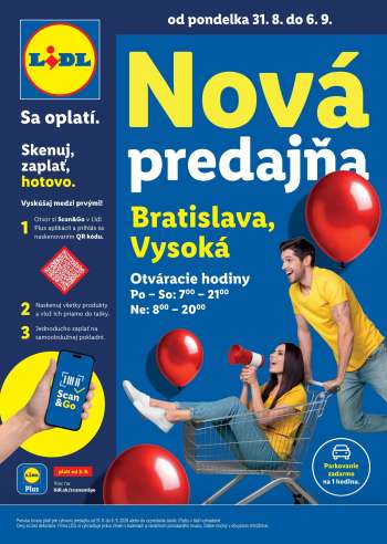 Leták Lidl - 31.8.2026 - 6.9.2026.