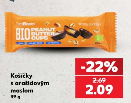 Košíčky s arašidovým maslom 39 g