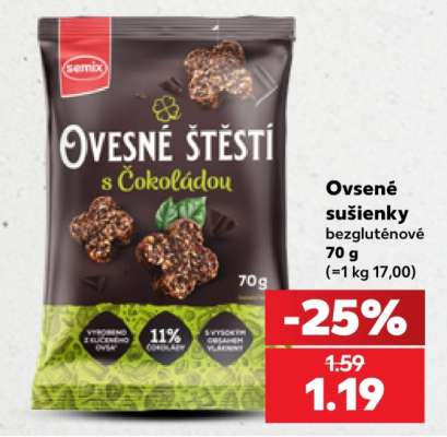 Ovsené sušienky bezgluténové 70 g