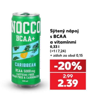 Sytený nápoj s BCAA a vitamínmi