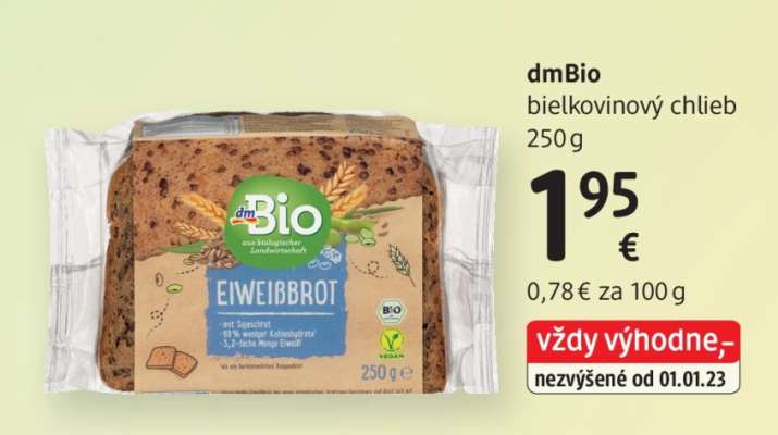 dmBio bielkovinový chlieb
