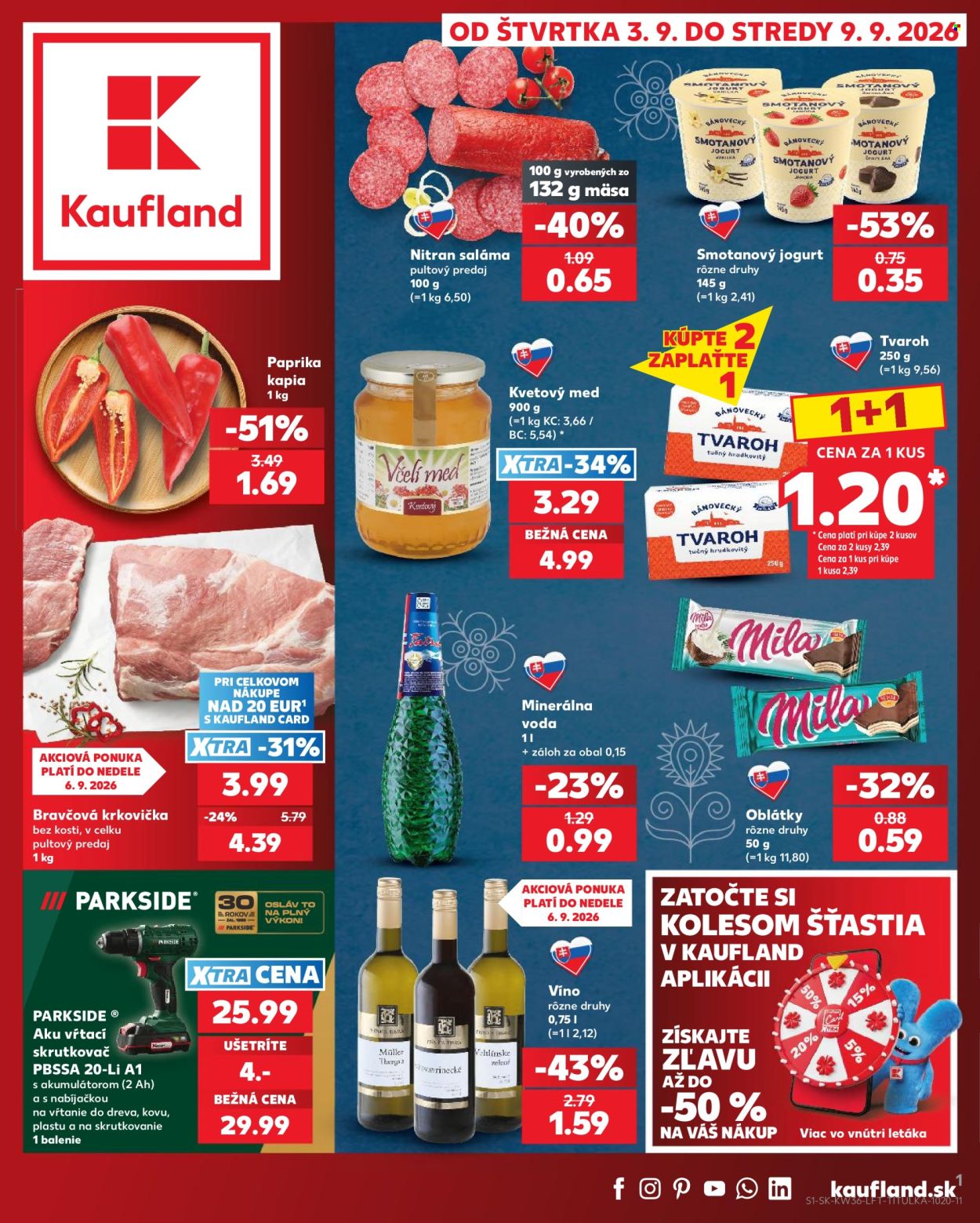 Leták Kaufland - 3.9.2026 - 9.9.2026. Strana 1