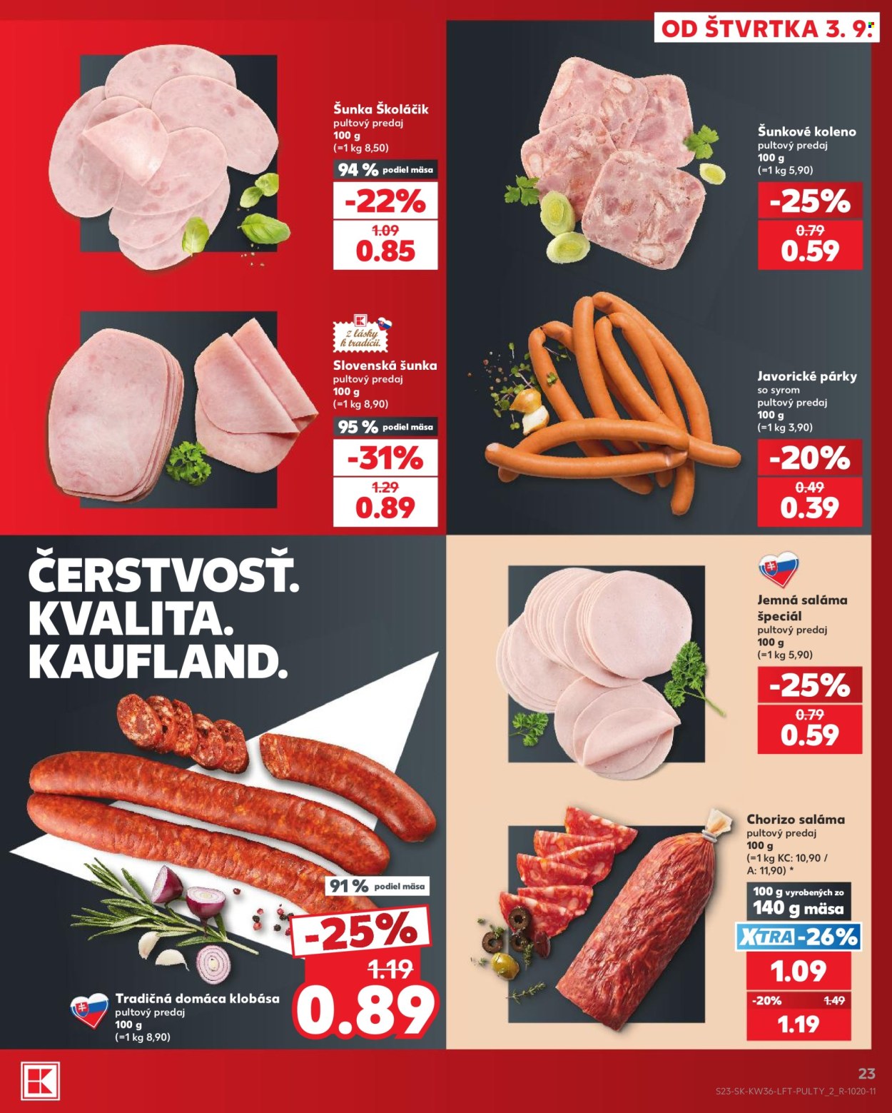 Leták Kaufland - 3.9.2026 - 9.9.2026. Strana 23