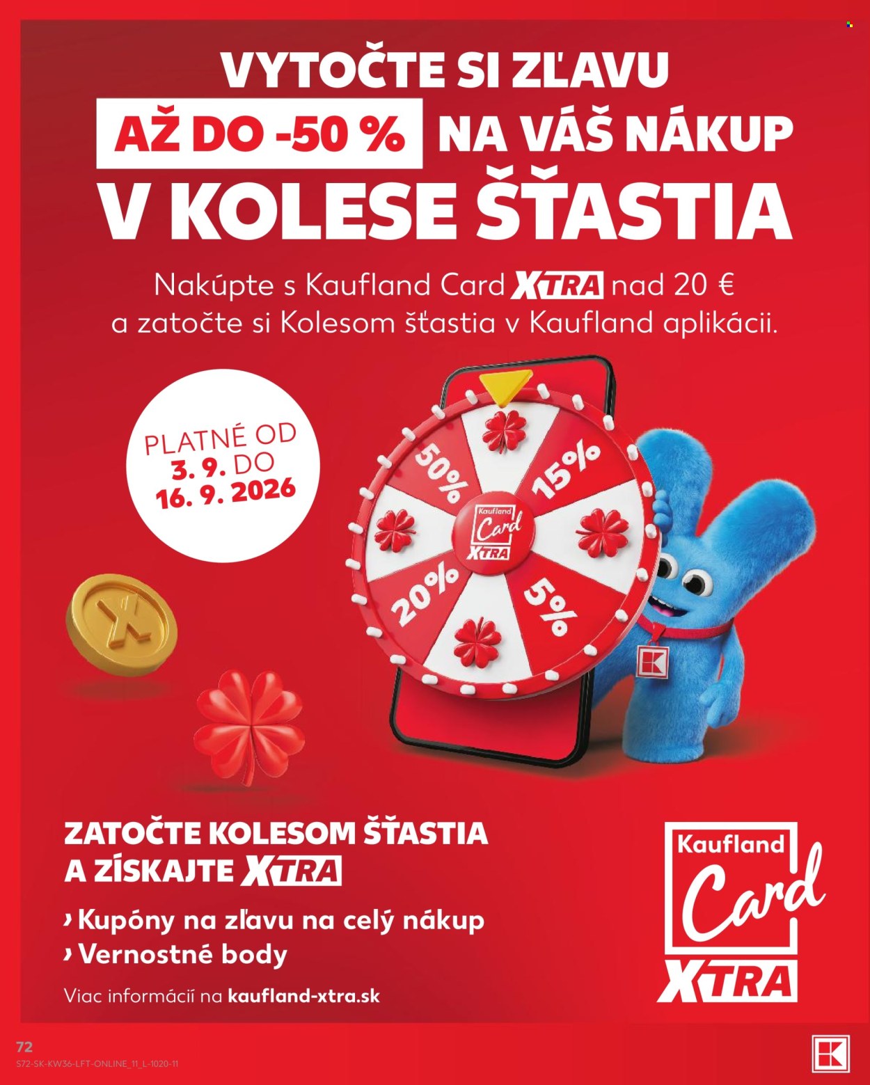 Leták Kaufland - 3.9.2026 - 9.9.2026. Strana 72