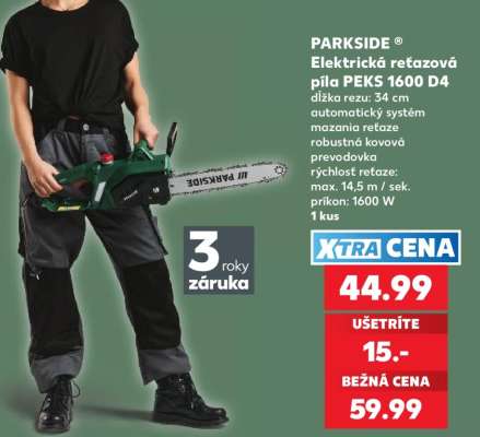 PARKSIDE® Elektrická reťazová píla PEKS 1600 D4