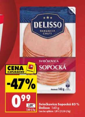 Sviečkovica sopocká 83 % Delisso 140 g