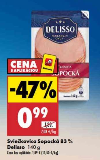 Sviečkovica sopocká 83 % Delisso 140 g