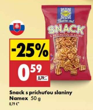 Snack s príchuťou slaniny Namex 50 g