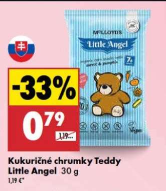 Kukuričné chrumky Teddy Little Angel 30 g