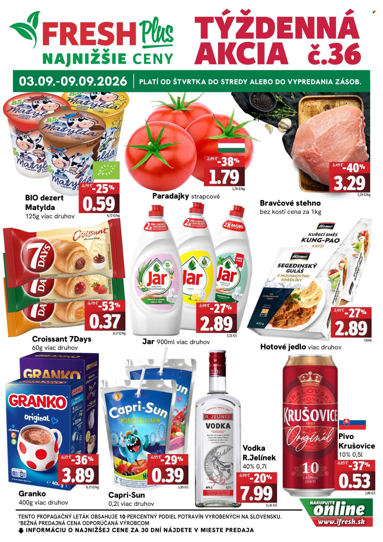 Leták FRESH - 3.9.2026 - 9.9.2026. Strana 1
