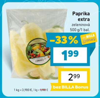 Paprika extra zeleninová
