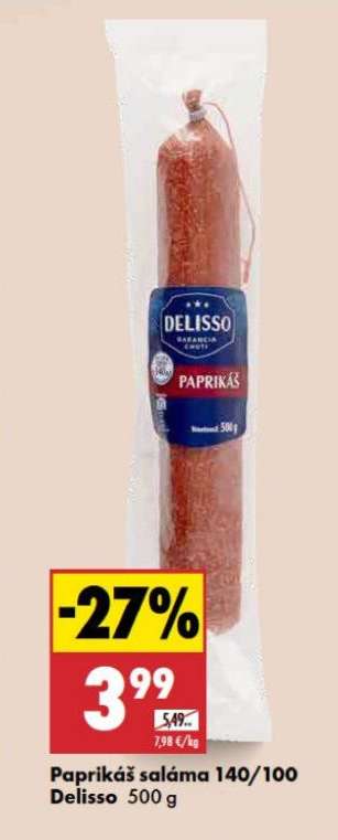 Paprikáš saláma 140/100 Delisso