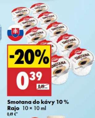 Smotana do kávy 10 % Rajo 10 × 10 ml