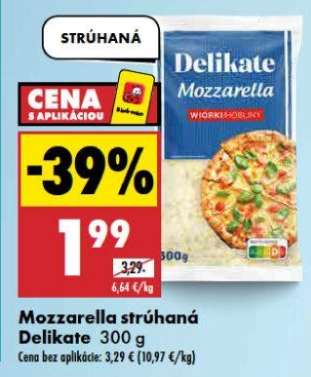 Mozzarella strúhaná Delikate 300 g