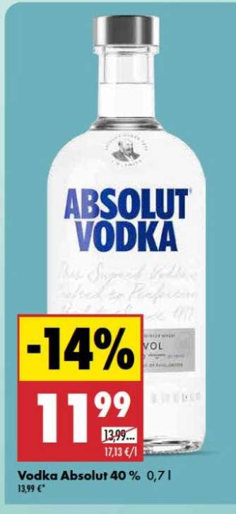 Vodka Absolut 40 % 0,7 l