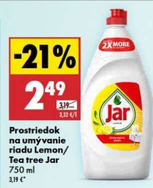 Prostriedok na umývanie riadu Lemon/Tea Tree Jar 750 ml