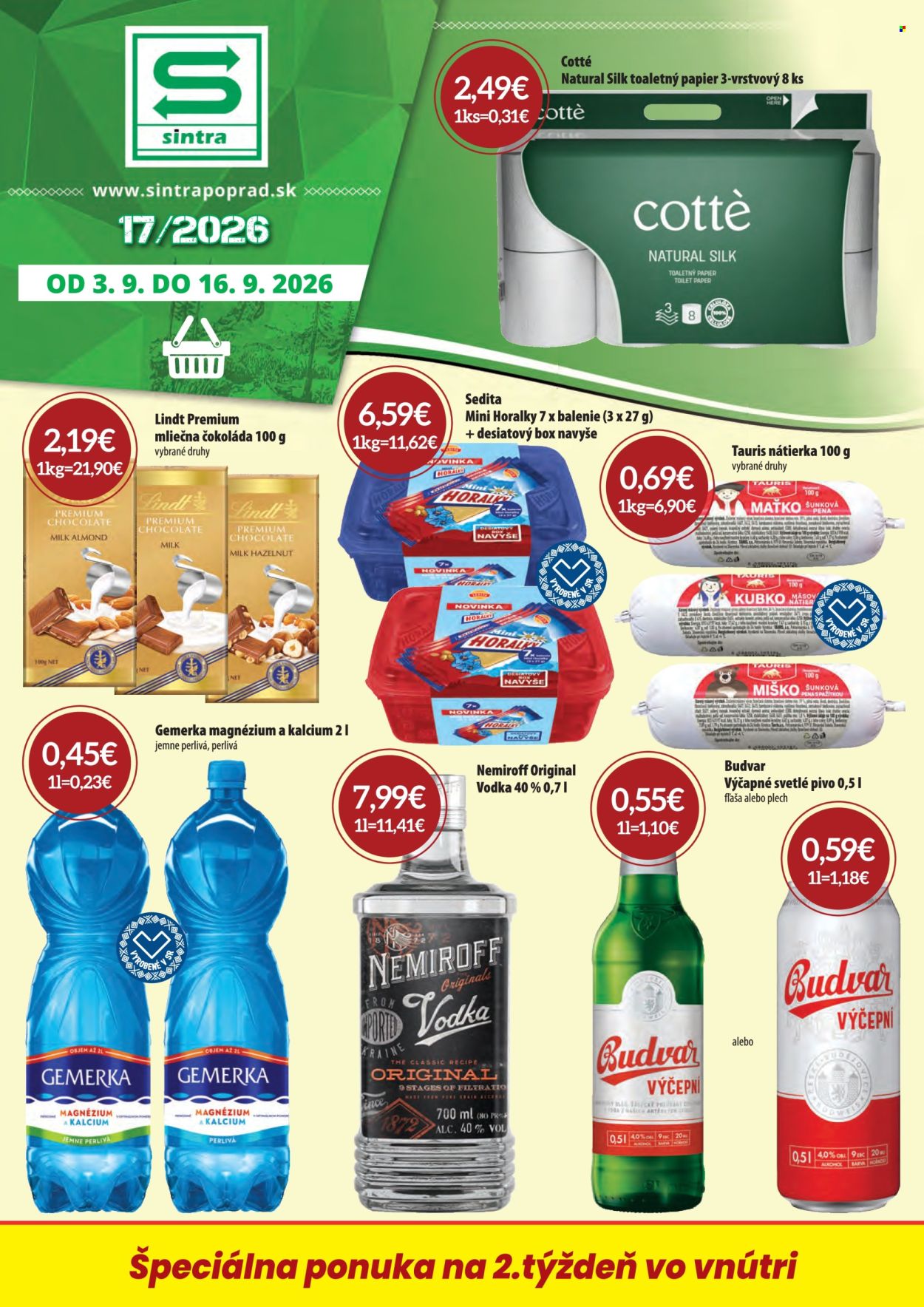 Leták Sintra - 3.9.2026 - 16.9.2026. Strana 1
