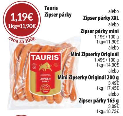 Zipser párky mini