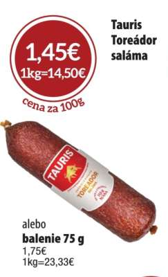 TAURIS TOREÁDOR SALÁMA