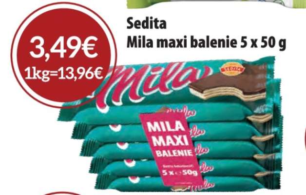 Sedita Mila maxi balenie 5 x 50 g