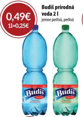 Budiš prírodná voda 2 l