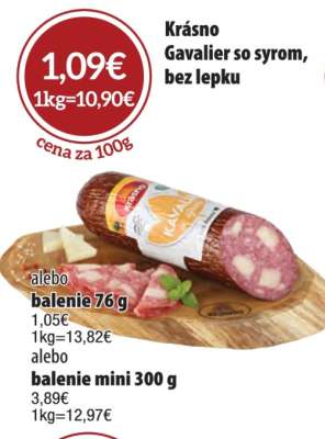 Krásno Gavalier so syrom, bez lepku