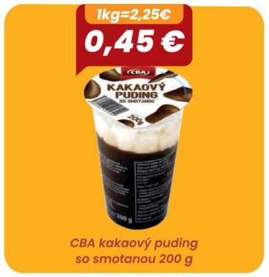 CBA kakaový puding so smotanou 200 g