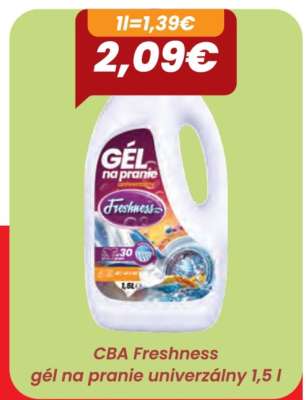 CBA Freshness gél na pranie univerzálny 1,5 l