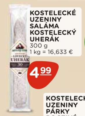 Kostelecké Uzeniny Saláma Kostelecký uherák