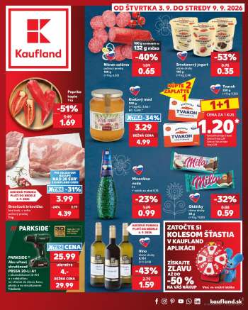 Leták Kaufland - 3.9.2026 - 9.9.2026.