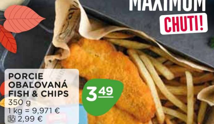 Porcie obalovaná Fish & Chips